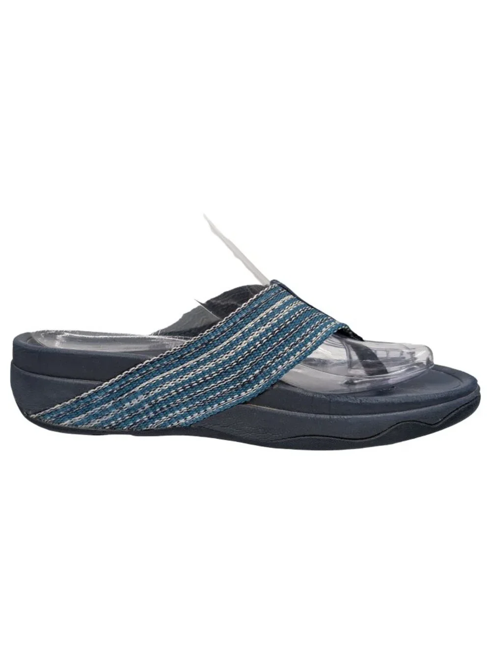 FitFlop Surfa Thong Sandals Womens Sea Blue Flip Flop Toe Post H84-641 Size 6 - Picture 1 of 12